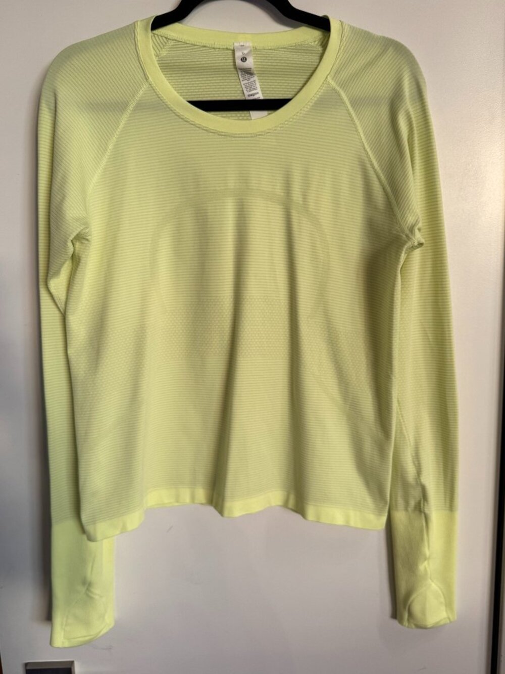 Lululemon Swiftly Long Sleeve Neon Yellow Sz. 12